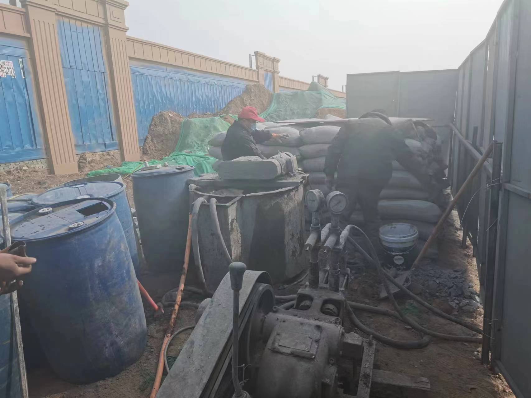 广华办事处房屋下沉注浆